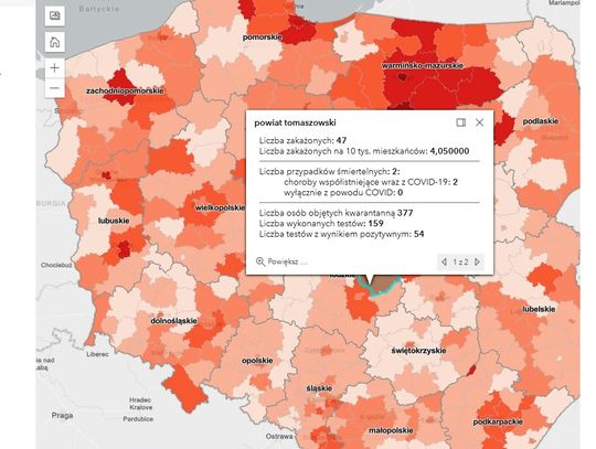 Koronawirus zabija. Wczoraj zmarło 241 osób. Dwie z nich w Tomaszowie