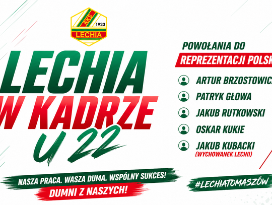 Lechia Tomaszów Mazowiecki z reprezentantami Polski U22. Klub potwierdza siłę szkolenia