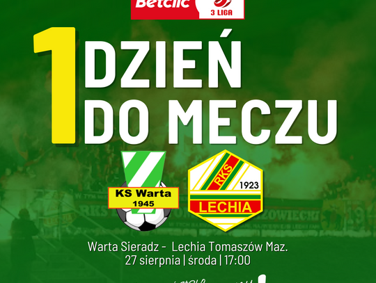 Lechia Tomaszów Mazowiecki zagra z Wartą Sieradz w środowym meczu ligowym