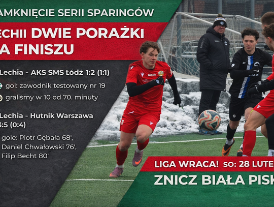 Lechia zamknęła zimowe sparingi. Dwie porażki na finiszu, tydzień do ligi