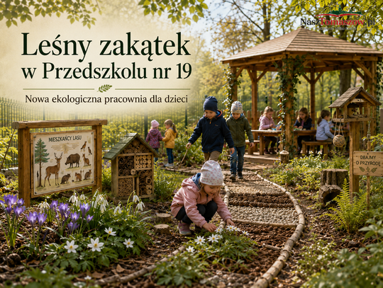Leśny zakątek przy Przedszkolu nr 19. Zdegradowany plac zmieni się w mały las