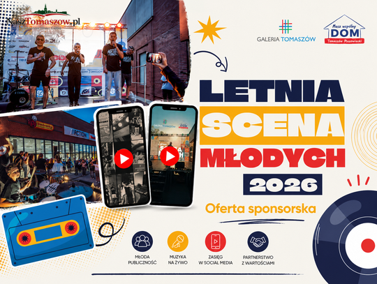 Letnia Scena Młodych wraca do Tomaszowa. Cztery wakacyjne piątki, młoda energia i scena otwarta dla talentów