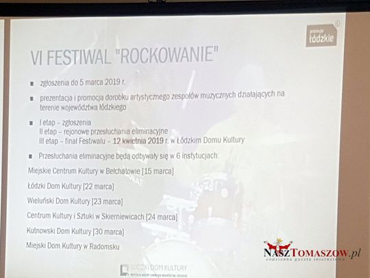Łódzki Dom Kultury zaprasza zespoły do udziału w VI Festiwalu "Rockowanie" Łódzki Dom Kultury zaprasza zespoły do udziału w VI Festiwalu "Rockowanie"
