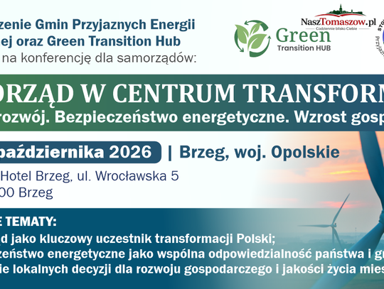 Lokalne decyzje, korzyści dla gmin i bezpieczeństwo kraju. Konferencja „Samorząd w centrum transformacji” już 22 października w Brzegu
