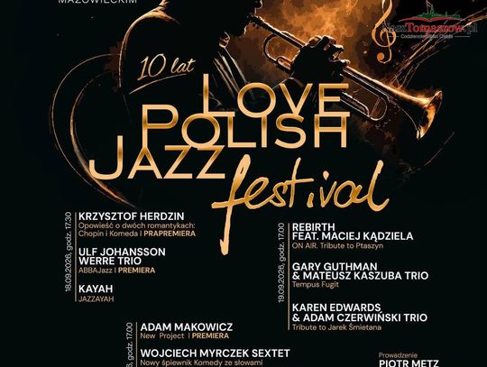 Love Polish Jazz Festival wraca do Tomaszowa. Jubileuszowa edycja we wrześniu