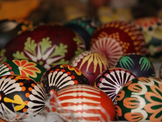 Malowane jaja, palmy wielkanocne w Będkowie
