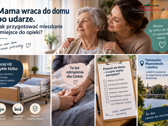 Mama wraca do domu po udarze. Jak przygotować mieszkanie i miejsce do opieki?