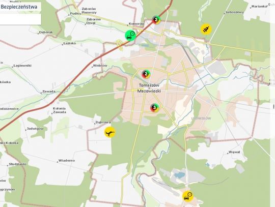 Mapa zagrożeń już działa