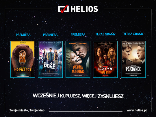 Marcowe premiery w kinach Helios. Hity dla dzieci i dorosłych na wielkim ekranie