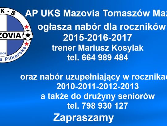 Mazovia zaprasza najmłodszych i do drużyny seniorów