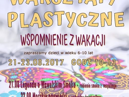 MCK zaprasza dzieci w wieku 6-10 lat na warsztaty plastyczne
