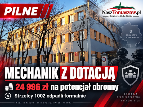 Mechanik dostał prawie 25 tys. zł na budowę potencjału obronnego. Tomaszowscy strzelcy odpadli formalnie