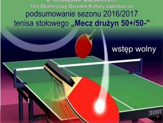 Mecz tenisa stołowego drużyn 50+/50-