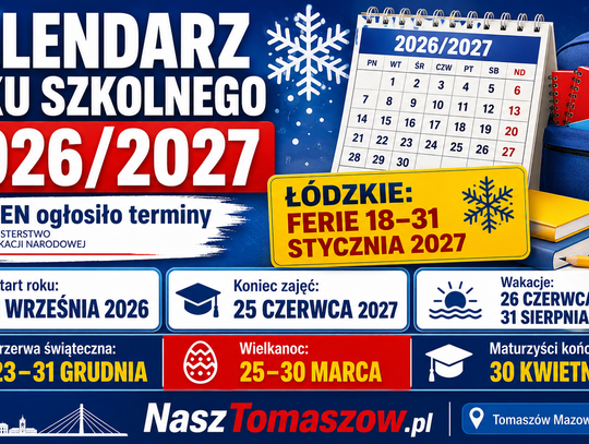 MEN ogłosiło kalendarz roku szkolnego. Uczniowie z Łódzkiego ferie rozpoczną już 18 stycznia
