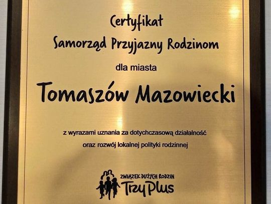Miasto z Certyfikatem Samorządu Przyjaznego Rodzinom