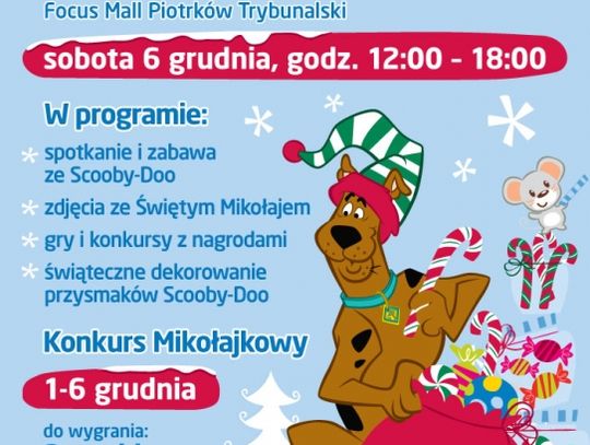 Mikołajki ze Scooby-Doo w Focus Mall Piotrków Trybunalski