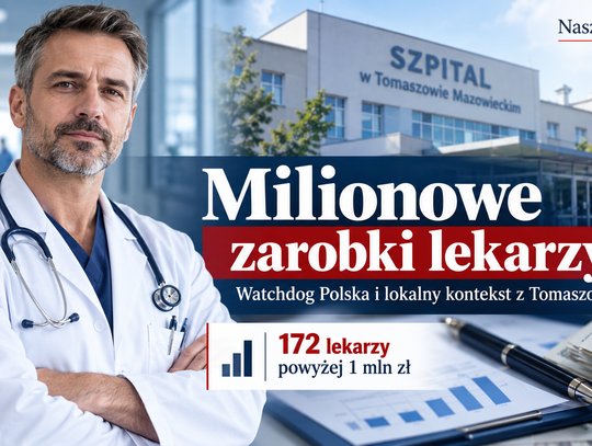 Milionowe zarobki lekarzy. Watchdog: 172 medyków przekroczyło milion. W Tomaszowie także były siedmiocyfrowe kontrakty