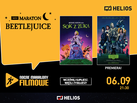 Mini Maraton „Beetlejuice” na ekranach kin Helios!