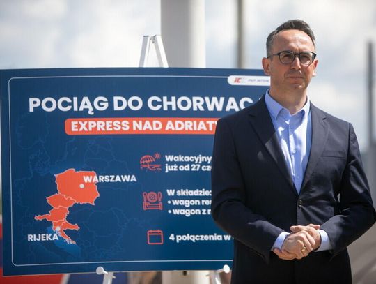 Minister infrastruktury Dariusz Klimczak: pierwszy pociąg z Warszawy do Chorwacji dotarł do Rijeki Minister infrastruktury Dariusz Klimczak: pierwszy pociąg z Warszawy do Chorwacji dotarł do Rijeki