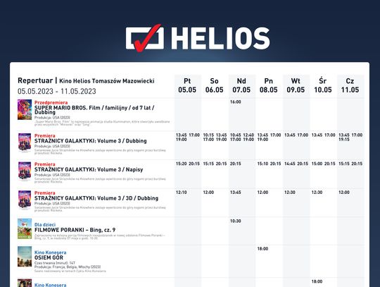 Moc hitów w majowym repertuarze kin Helios!