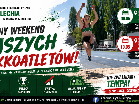 Mocny weekend lekkoatletów Lechii Tomaszów. Rekordy życiowe, podia i świetne wyniki