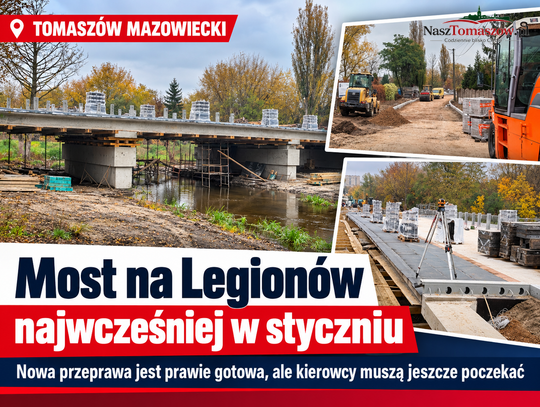 Most na Legionów prawie gotowy. Czy uda się zakończyć inwestycję do końca roku?