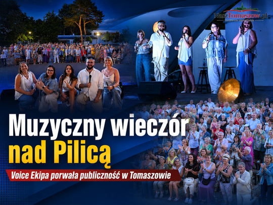Muzyczny wieczór nad Pilicą. Voice Ekipa porwała publiczność w Tomaszowie