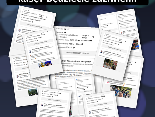 Narcystyczne skłonności posła Witczaka sporo kosztują