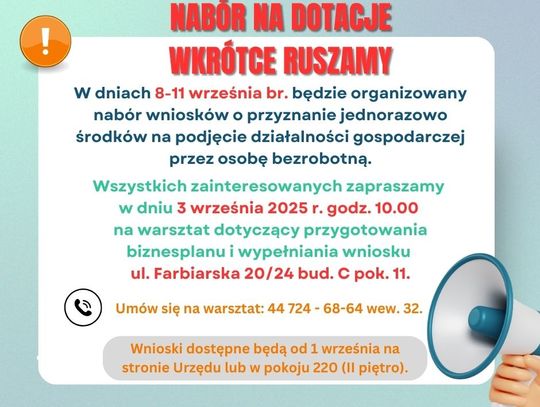 Nabór na dotacje – już wkrótce ruszamy!