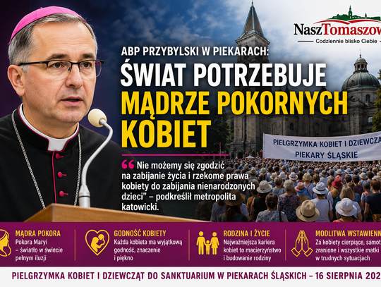 „Najważniejsza kariera kobiet”? Mocne słowa abp. Przybylskiego w Piekarach o rodzinie, emancypacji i aborcji