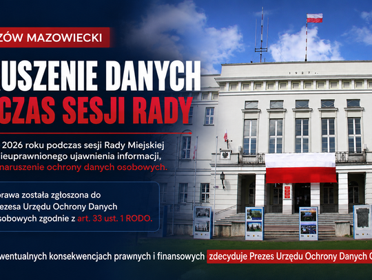 Naruszenie ochrony danych na sesji. Sprawa trafiła do UODO, a miastu grożą konsekwencje finansowe
