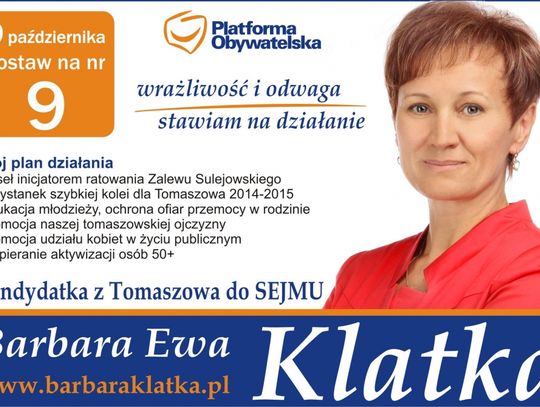 Nasi kandydaci do Sejmu RP - Barbara Klatka