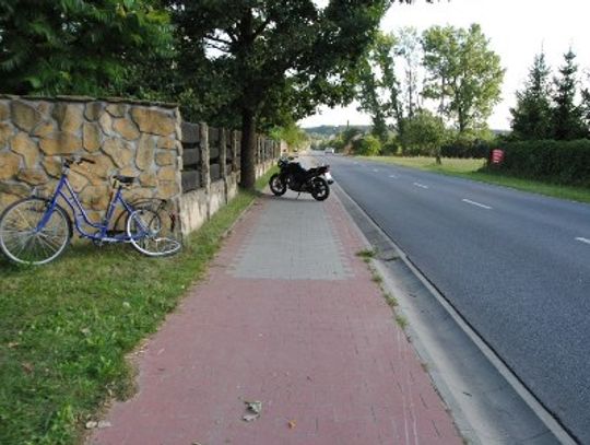 Nie zapanowała nad motocyklem