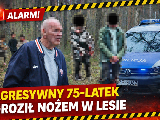 Niebezpieczne zdarzenie w lesie. Starszy mężczyzna groził nożem spacerowiczom