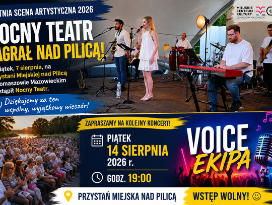 Nocny Teatr zagrał nad Pilicą. Letnia Scena nie zwalnia – za tydzień Voice Ekipa