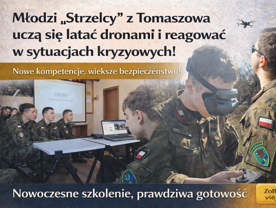Nowe kompetencje, realne bezpieczeństwo. Tomaszowscy „Strzelcy” inwestują w przyszłość