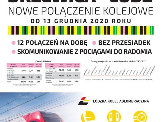 Nowe połączenie na trasie Łódź – Drzewica 