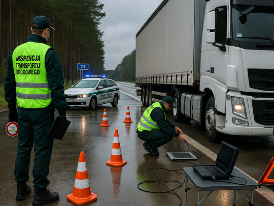 Nowy punkt kontroli ciężarówek w Bronisławowie: krok w stronę większego bezpieczeństwa na drodze wojewódzkiej 713!