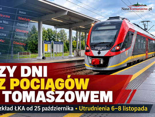 Od dziś nowy rozkład ŁKA. W listopadzie trzy dni bez pociągów na trasie Tomaszów–Brzustów