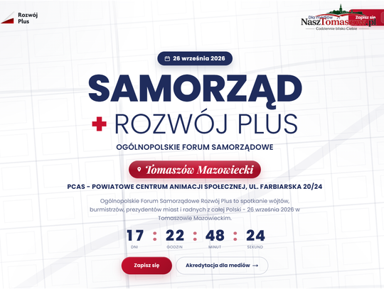 Ogólnopolskie Forum Samorządowe odbędzie się w Tomaszowie Mazowieckim