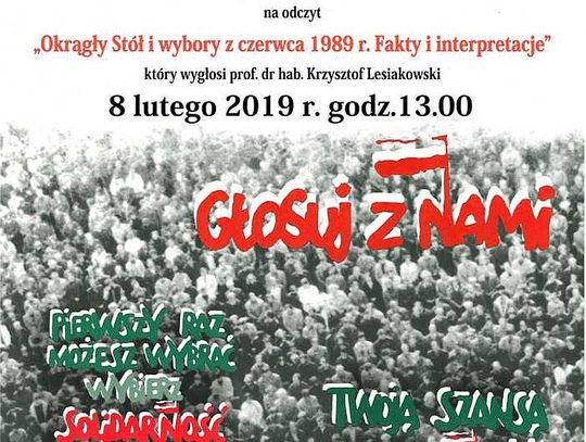 "Okrągły Stół i wybory z czerwca 1989 r. Fakty i interpretacje" - zaproszenie na wykład do filii DOK