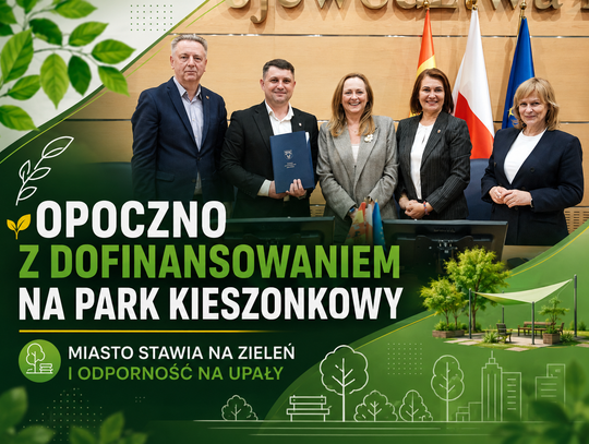Opoczno z dofinansowaniem na park kieszonkowy. Miasto stawia na zieleń i odporność na upały