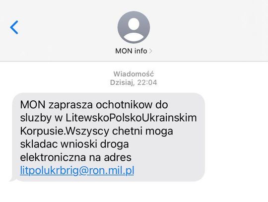 Oszuści wysyłają SMS-y zachęcając do wstąpienia do armii