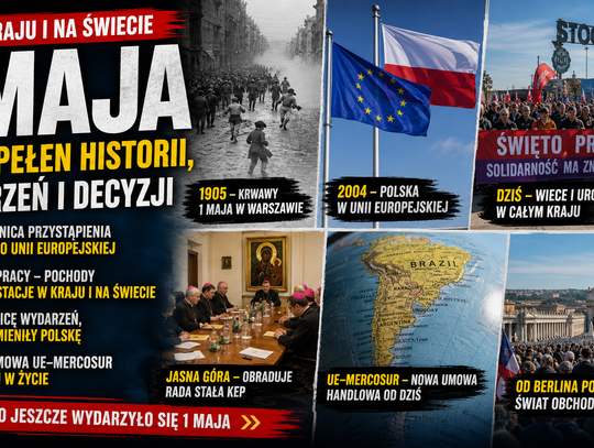 Piątek, 1 maja – dzień, w którym historia spotyka się z teraźniejszością