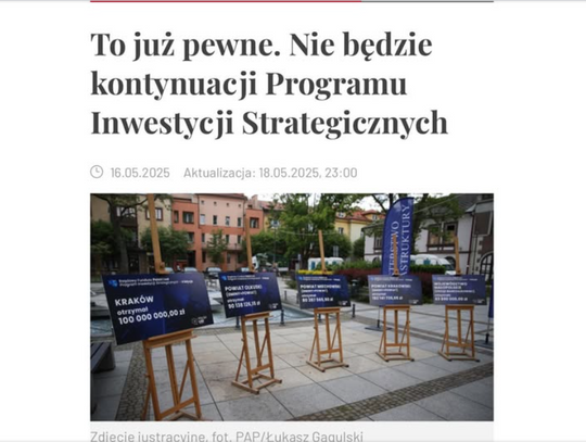 Pieniądze tylko dla dużych miast?