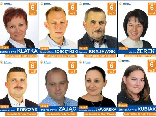 Platforma Obywatelska rekomenduje do Rady Powiatu Tomaszowskiego w okręgu numer 6