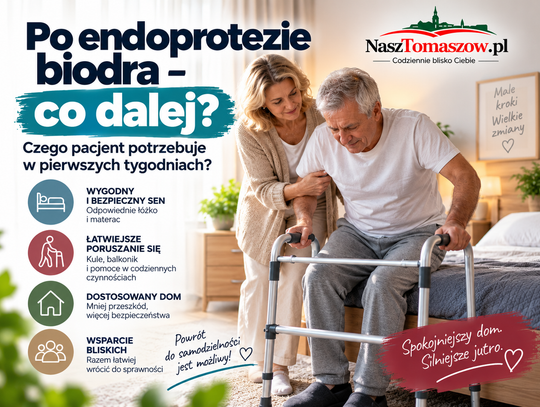 Po endoprotezie biodra – czego pacjent potrzebuje w pierwszych tygodniach?