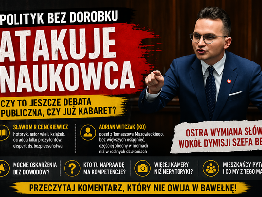 Polityk bez dorobku atakuje naukowca. Witczak znów wie najlepiej