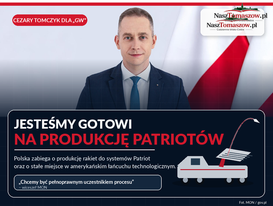 Polska chce produkować rakiety do systemów Patriot. Tomczyk: „Jesteśmy gotowi”