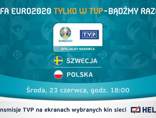 Polska - Szwecja na ekranie kina Helios w Tomaszowie Maz.